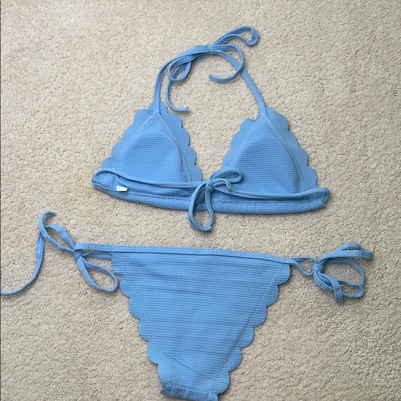 Wireless blue triangle bikini - Picture 2 of 2